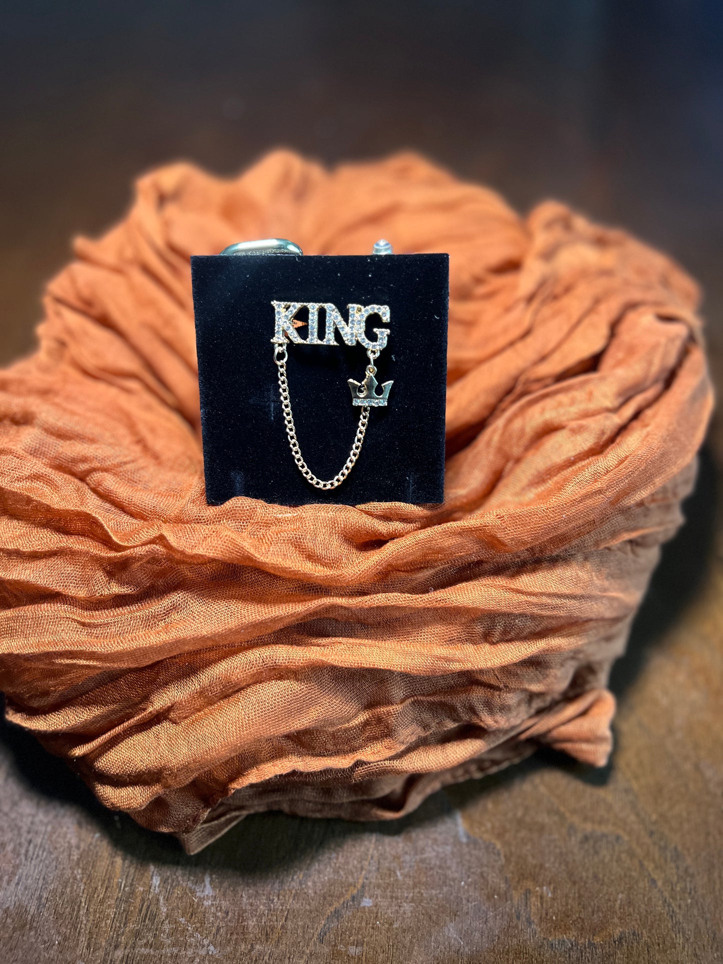 Crowned KING Brooch